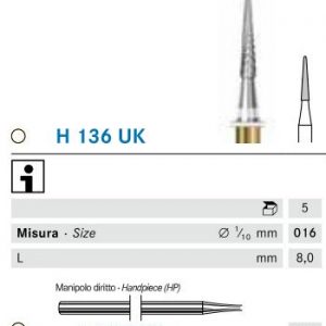 FRESE IN CARBURO DI TUNGSTENO UK KOMET - H136 UK 016 5PZ